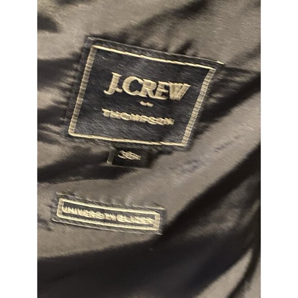 J Crew Thompson Blue University Blazer Men's 36R Single Breasted 2 Button Brass - Picture 5 of 9